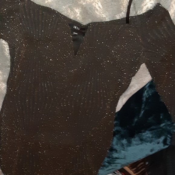 Black and gold Iris party dress size large - Picture 3 of 4